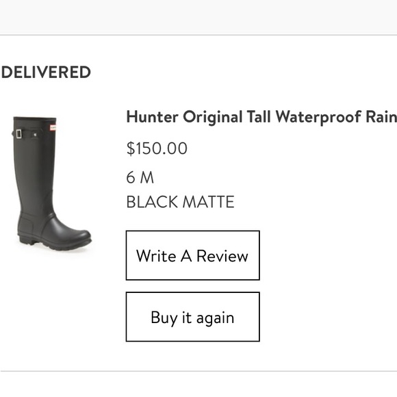 Hunter Rain Boots- Black Matte - Picture 2 of 3